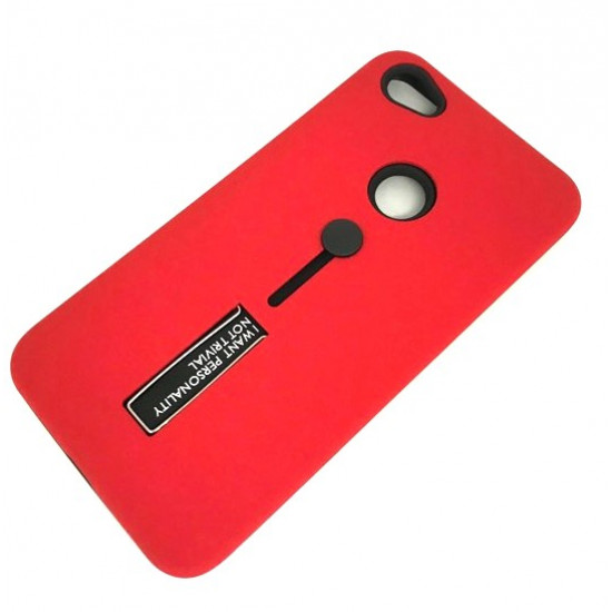 Cover Kickstand Matte With Finger Strap Xiaomi Redmi Note 5a Prime Red